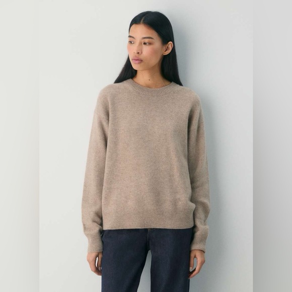 Aritzia Essential Cashmere Relaxed Crew Sweater Sz S - Picture 14 of 16